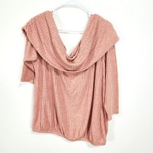 Lane Bryant | NWT Ribbed Off The Shoulder Top Pink Size 22/24